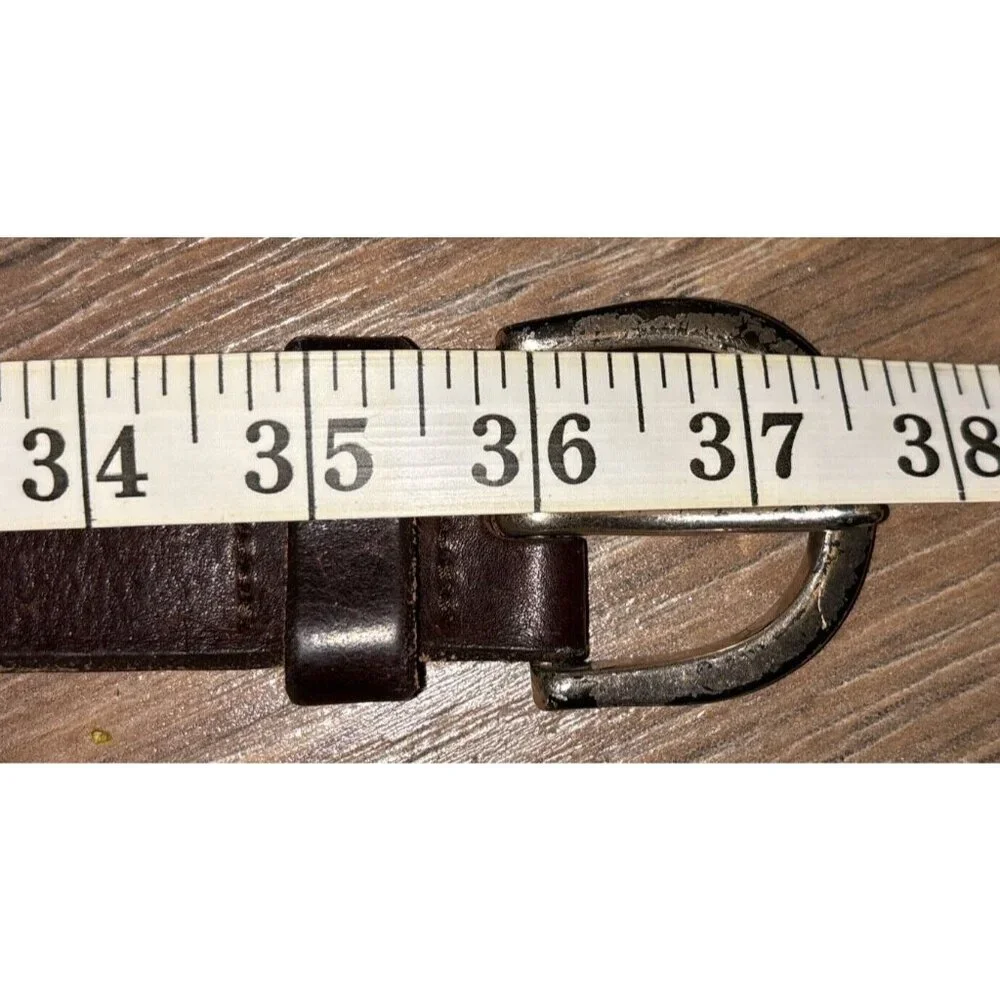 Eddie Bauer Brown Genuine‎ Leather Classic Jean Casual Belt Women's Size M